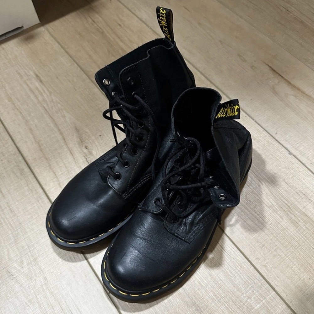 Dr. Martens Black Leather Lace-Up Boots